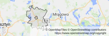Mapa z zaznaczonym Biskupcu