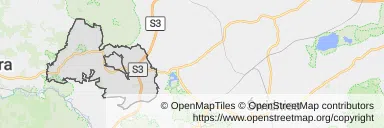 Mapa z zaznaczonym Bolkowem