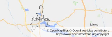 Mapa z zaznaczoną Chełmży