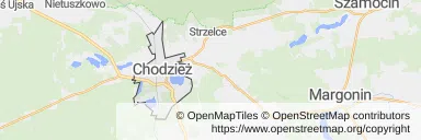 Mapa z zaznaczonym Chodzieży