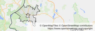 Mapa z zaznaczoną Chojnem