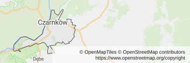 Mapa z zaznaczonym Czarnkowem
