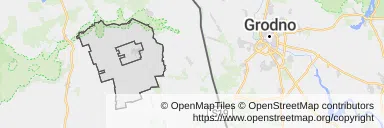 Mapa z zaznaczoną Dąbrowie Białostockiej