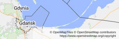 Operacja zaćmy na NFZ — Mapa z zaznaczonym Gdańskiem