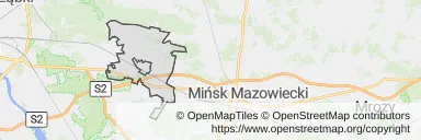 Mapa z zaznaczonym Halinowem