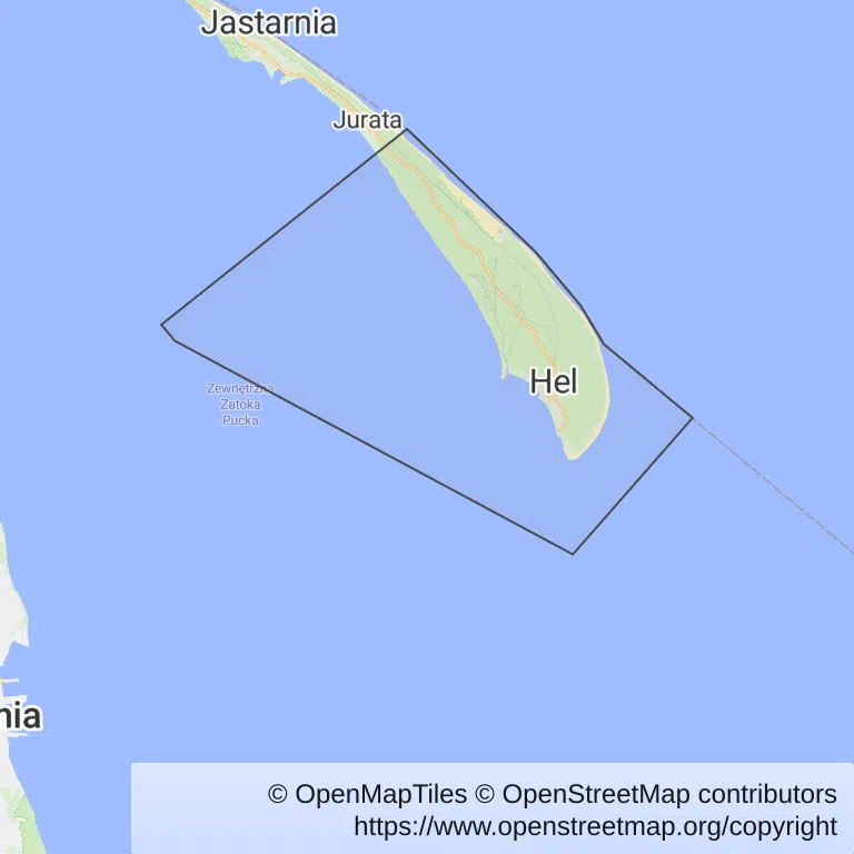 Mapa z zaznaczonym Helu