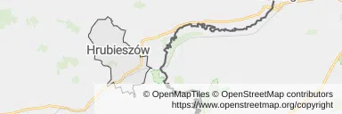 Mapa z zaznaczonym Hrubieszowem