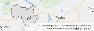 Mapa z zaznaczonym Kaliszu Pomorskim