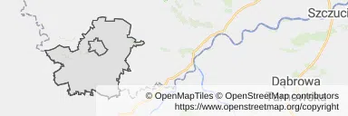 Mapa z zaznaczoną Kazimierzy Wielkiej