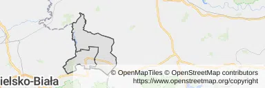 Mapa z zaznaczonym Kętami