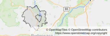 Mapa z zaznaczonym Koronowem