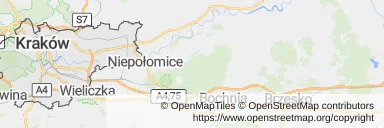 Kolonoskopia na NFZ — Mapa z zaznaczonym Krakowem