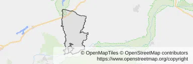 Mapa z zaznaczonym Krzyżu Wielkopolskim