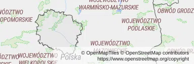 Kolonoskopia na NFZ — Mapa z zaznaczonym województwem kujawsko-pomorskim