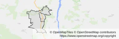 Mapa z zaznaczonym Lipskiem