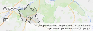 Mapa z zaznaczonym Łochowem