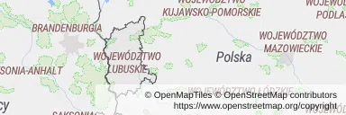 Kolonoskopia na NFZ — Mapa z zaznaczonym województwem lubuskim