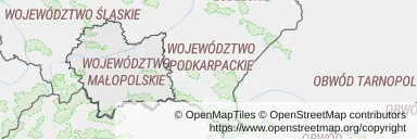 Kolonoskopia na NFZ — Mapa z zaznaczonym województwem małopolskim