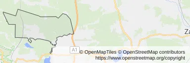 Mapa z zaznaczonym Miasteczku Śląskim