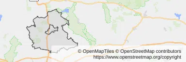 Mapa z zaznaczonym Międzyrzeczem