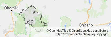 Mapa z zaznaczoną Murowanej Goślinem
