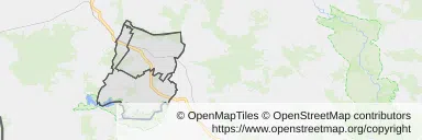 Mapa z zaznaczoną Olszynem