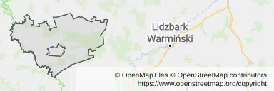 Mapa z zaznaczoną Ornecem