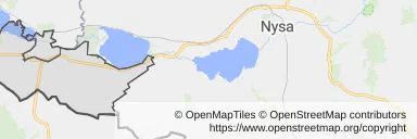 Mapa z zaznaczonym Paczkowem