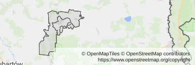 Mapa z zaznaczonym Parczewem