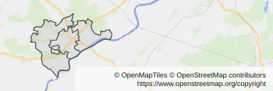 Mapa z zaznaczonym Połańcu