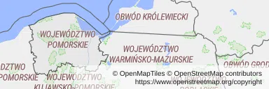Kolonoskopia na NFZ — Mapa z zaznaczonym województwem pomorskim