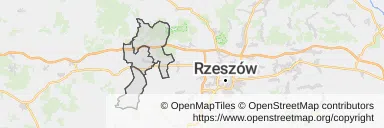 Mapa z zaznaczonym Sędziszowie Małopolskim