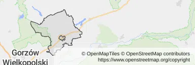 Mapa z zaznaczonym Strzelcach Krajeńskich
