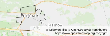 Mapa z zaznaczonym Sulejówkiem