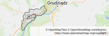 Mapa z zaznaczonym Świeciu