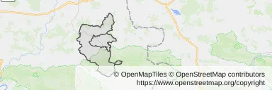 Mapa z zaznaczonym Tuchowem