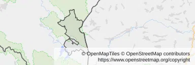 Mapa z zaznaczonym Ustrzykach Dolnych