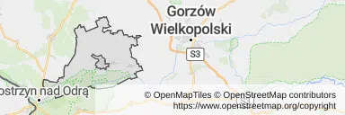 Mapa z zaznaczonym Witnicy