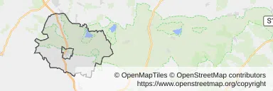 Mapa z zaznaczonym Żmigrodzem