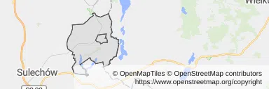 Mapa z zaznaczonym Babimoścem