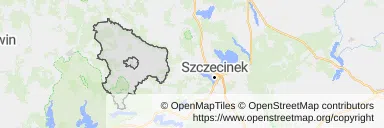 Mapa z zaznaczonymi Barwicami