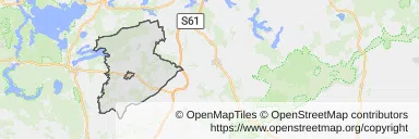 Mapa z zaznaczoną Białej Piskiej