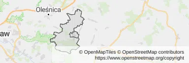 Mapa z zaznaczonym Bierutowem