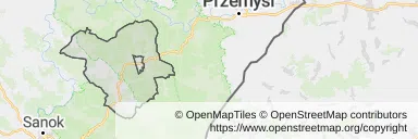 Mapa z zaznaczoną Birczy