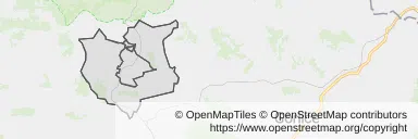 Mapa z zaznaczoną Bobowej