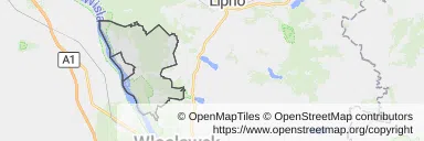 Mapa z zaznaczonym Bobrownikami