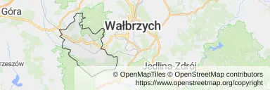 Mapa z zaznaczonymi Boguszowie-Gorcami
