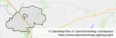 Mapa z zaznaczonym Bojanowem