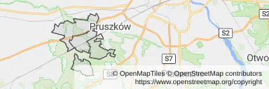 Mapa z zaznaczonym Brwinowem