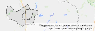 Mapa z zaznaczonym Budzyniu